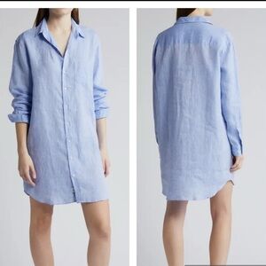 Frank and Eileen Mary Italian Classic Linen Shirtdress women’s Sz Med Like New